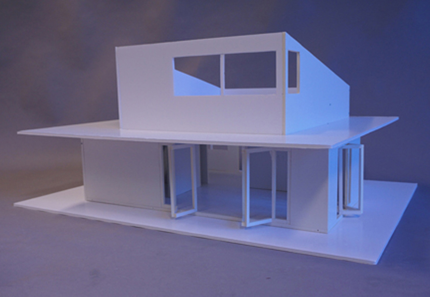 Modell av hus.